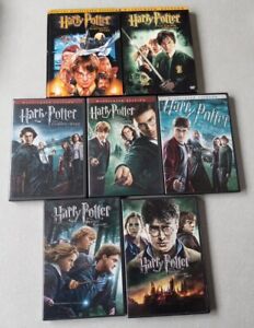 Harry Potter Movie Collection DVD Set Lot of 7 Bundle Widescreen Excellent