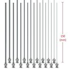 10PCS SUS304 6inch Long Blunt Tip Luer Lock Industrial Dispensing Needle 8G~26G