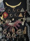 85 Plus piece lot Vintage to Modern Egyptology COSTUME Jewelry Findings.