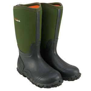 HISEA Men Rain Boots Insulated Waterproof Outdoor Work Wellies Shock Absorption