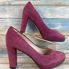 Clarks Platform Pumps Shoes Women’s 6M Pink Suede Round Toe Office Dress Heels