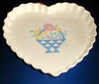 Treasure Craft USA AUNTIE EM Heart Shaped Flower Basket Quiche Oven Baking Dish