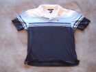 VINTAGE Tommy Hilfiger Polo Shirt Mens Large Blue White Striped 90s