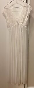 JONQUIL Bridal Long Nightgown Diane Samandi Lace Sheer Honeymoon Wedding Night