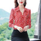 OL Korean Women Long Sleeve Career Workwear Business Tops Shirts Blouse M-4XL