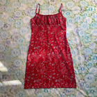 - jonathan martin red paisley floral midi dress - small - vintage 90s =