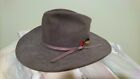 Vintage STETSON 4X Gray Beaver 7 1/4 Cowboy Western Hat Feather very nice