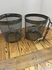 Vintage Galvanized Wire Mesh Fishing Minnow Trap Bucket Bait Rustic Many Uses