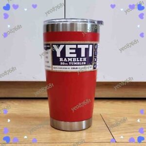 New ListingYETI Rambler Tumbler Vacuum Insulated 20 oz With Magslider Lid  - Red