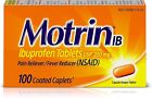 Motrin IB, Ibuprofen 200mg Caplets for Fever, Muscle Aches, Headache & Back Pain