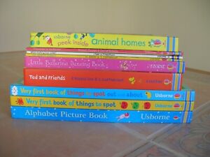 9 all USBORNE Childrens Toddlers Books lot Lift a Flap Phonics Readers Preschool