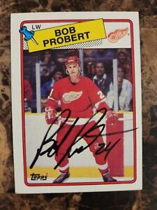 1988 Topps #181 BOB PROBERT Rookie Signed Red Wings JSA Auto RC RARE