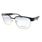 Versace VE1264 1436 Matte Black Gold Metal Men's Eyeglasses 54mm