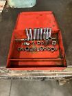 Snap On Tools Metal Red Box KRA-128. and Miscellaneous Craftsman Sockets