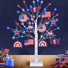 4Th of July Decorations, 24” Fourth of July Decoration Tree Light with 12 Patrio