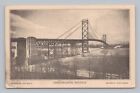 Postcard Ambassador Bridge Windsor Ontario Canada to Detroit Michigan c1951
