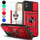For TCL 30z/30 LE Case Shockproof Ring Stand Armor Phone Cover Tempered Glass