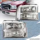 Clear Corner Clear/Chrome Headlights Fit For 2005-2007 Ford F250 F350 Super Duty (For: More than one vehicle)