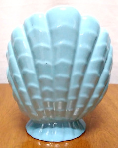 New ListingAbingdon Pottery Blue Seashell Vase Planter # 507