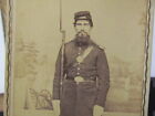 Civil War 10th New York Heavy Artillery soldier holding rifle signed cdv photo