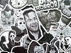 100 Horror Movie Black and White Gothic Laptop Stickers Dark Tattoo Goth Decals