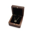 Walnut Wooden Jewelry Box Necklace Pendant Storage Flannel Packaging Holder Gift