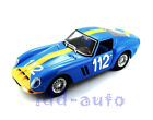 BBURAGO FERRARI 250 GTO #112 BLUE W/YELLOW STRIPE 1/24 DIECAST MODEL CAR 26305