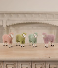 Bethany Lowe Spring Easter Pastel Sheep Folk Art Figurine 4 Colors
