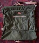 Vintage Dakota Tumi Green Canvas & leather carry on luggage suit Garment bag 48”