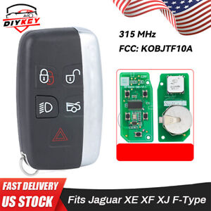 Keyless Smart Key For Jaguar XE XF XJ 2011-2017 KOBJTF10A 315MHz Remote Key Fob (For: 2017 Jaguar)