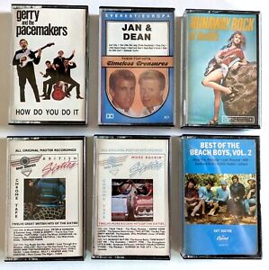 New ListingLOT of 6: Cassette Tapes 60s Pop/Rock * VG+ Condition