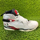 Nike Air Jordan 8 Retro Womens Size 8.5 White Athletic Shoes Sneakers 305368-103