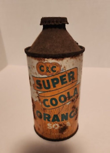 C &C Super Coola Orange cone top soda can