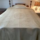 Set of 2 Tambour Embroidered Net Lace Twin Single Bedspreads Coverlets