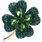 Rhinestone Brooch Shamrock Pin Patricks Day Irish Jewelry Lapel Brooches