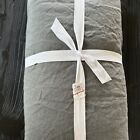 New ListingPottery Barn Belgian Flax Linen Duvet Cover King/Cal King Charcoal Gray Open Box