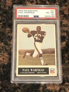 1965 Philadelphia Paul Warfield #41 Football Card PSA 4.5