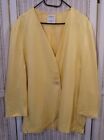 AKRIS Women's Size L EU42 Yellow Silk Jacket 46'' Bust Blazer Sold As Is