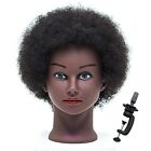 African Mannequin Head with 100% Human Hair Curly Cosmetology Manican Mannequ...