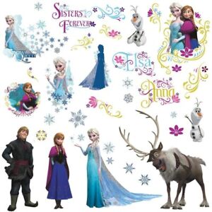 36 New Disney FROZEN Family ANNA ELSA OLAF Wall Decals Stickers Bedroom Decor