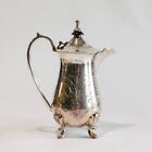 Vintage MF Double  Silver Plated Claw Footed Small Teapot w Etched Design