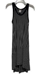 Cabi Black & White Striped Dress XS