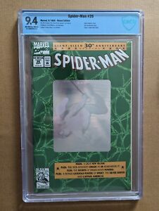 Spider-Man 26_CGC 9.4_1992_Anniversary Sp._gatefold poster_holo cover_OWW pages