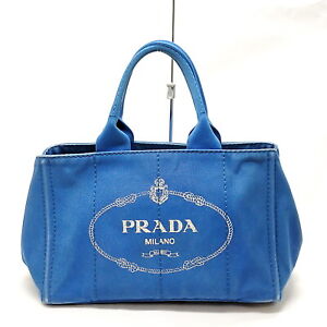 Prada Tote Bag  Blue Canvas 3241122