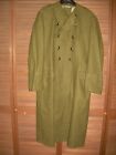 VTG Romanian Army Wool Greatcoat Mil-Surp Officer Cold War Trenchcoat, Med