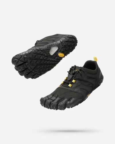 Vibram FiveFingers Womens V Trail 2.0 Black Yellow Trail Shoes