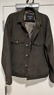 Abercrombie And Fitch Genuine Suede Leather trucker Jacket Size xl