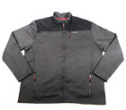 Orvis Jacket Men's 2XL Gray Black Nylon Fleece Full Zip Outdoor Hiking Fishing