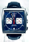TAG Heuer Monaco McQueen Edition Blue Dial Chronograph Steel/Leather CW2113-0