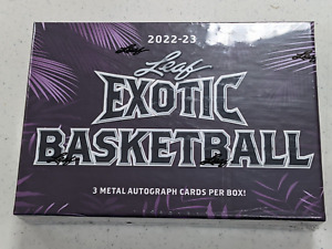 2022-23 LEAF EXOTIC BASKETBALL Factory Sealed Hobby BOX 3 Auto Cards FREE SHIP
